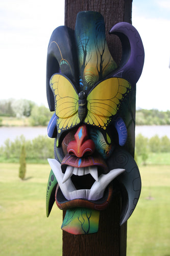 Wooden Boruca Mask from Costa Rica (Devil Mask 001)