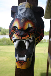 Wooden Boruca Mask from Costa Rica (Panther Mask 002)